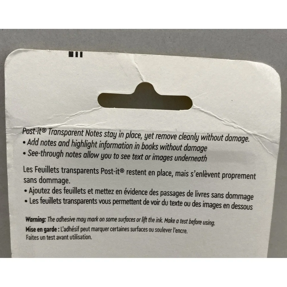 3m 636TRSPT Transparent‎ Notes, 2.88